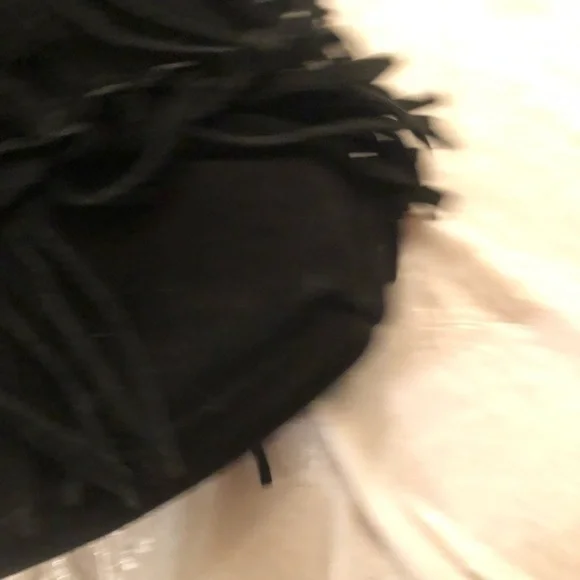 Vince camuto Joni suede leather fringed drawstring bag